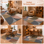 Modern Earth Mosaic Print Anti-skid Washable Carpet 3x5 ft