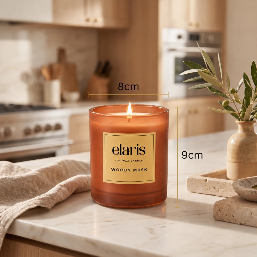 Elaris Woody Musk Scented Candle