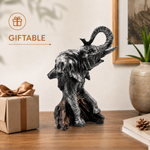 Elaris Majestic Elephant Figurine - Bronze Showpiece