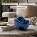 Elaris Cobalt Crescent Handcrafted Ceramic Vase - Big