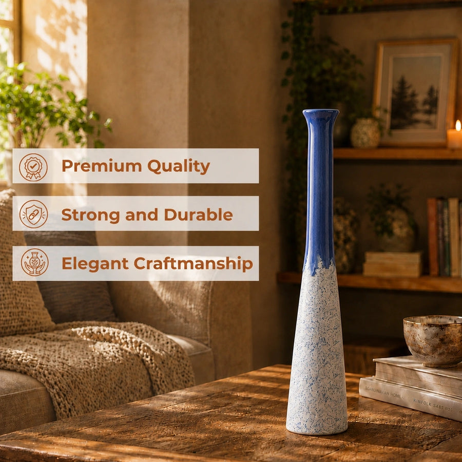 Elaris Cone Bottle Handcrafted Ceramic Vase