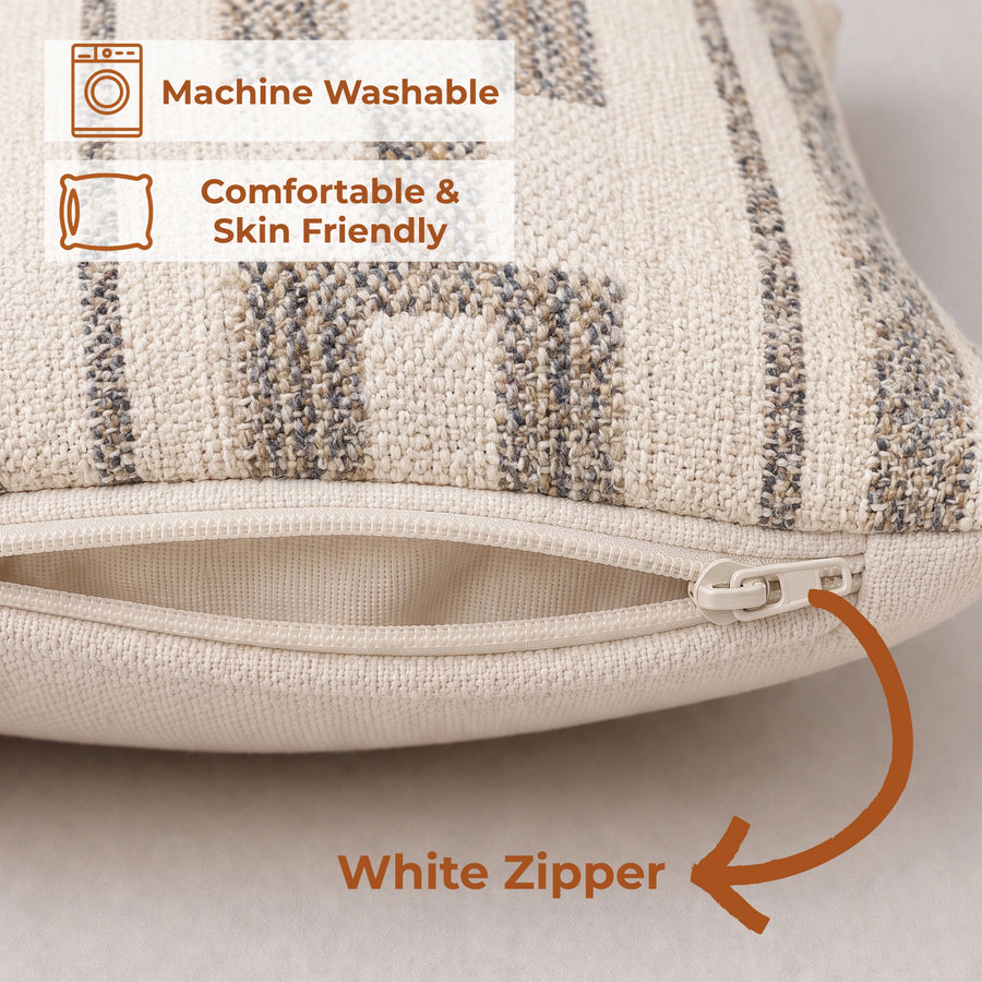 Elaris Ivory Aztec Cushion Cover