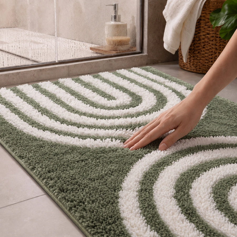 Geometric Arch Design Anti Slip Bath Mat, 50 x 80 cm