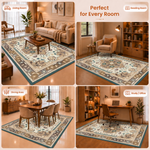 Ivory Heritage Anti-skid Washable Carpet & 2 Runner Set