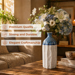 Elaris Fluted Bottle Handcrafted Ceramic Vase