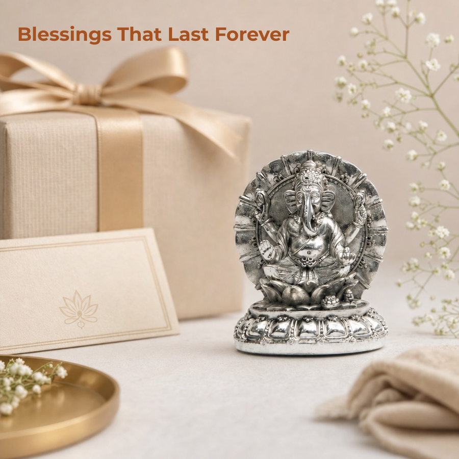 Elaris Ganesha Idol with Decorative Arch Showpiece