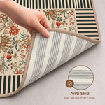 Botanical Print Anti-skid Washable Carpet 3x5 ft
