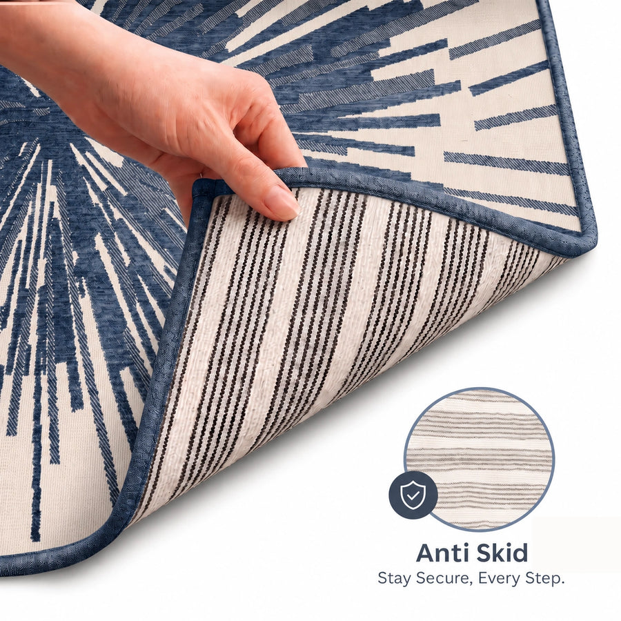 Elaris Indigo Sunburst Carpet