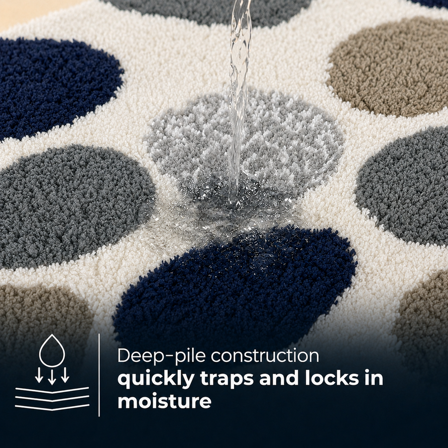 STONIS Soft & Fluffy Mat use as Door Mat/Office/Floor/Bathroom etc. (40x60 cm) Anti-Slip (Pack of 1)