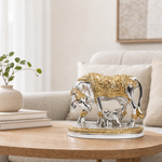 Elaris Kamdhenu Cow Idol – Small, Gold & Silver Plated