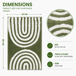High Low Round Stripes Soft & Fluffy Mat use as Door Mat/Office/Floor/Bathroom etc. (50x80 cm) Anti-Slip (Pack of 1)