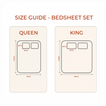 Elaris Self Print Powder Blue Queen Fitted 100% Cotton Bedsheet Set