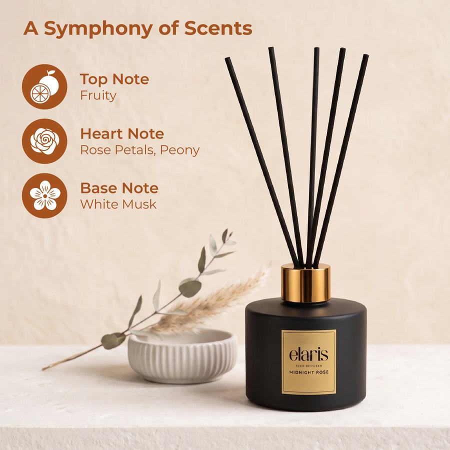 Elaris Midnight Rose Reed Diffuser