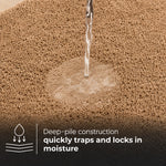 Solid Beige Anti Slip Bath Mat, 40 x 60 cm