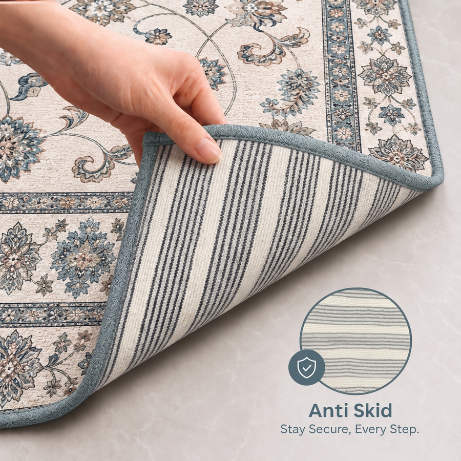 Classic Persian Print Anti-skid Washable Carpet 4x6 ft
