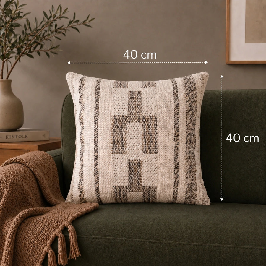 Elaris Ivory Aztec Cushion Cover