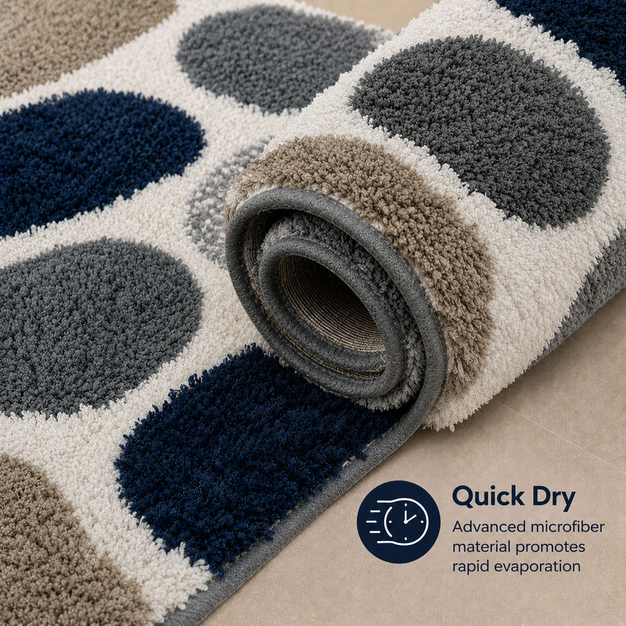 STONIS Soft & Fluffy Mat use as Door Mat/Office/Floor/Bathroom etc. (40x60 cm) Anti-Slip (Pack of 1)