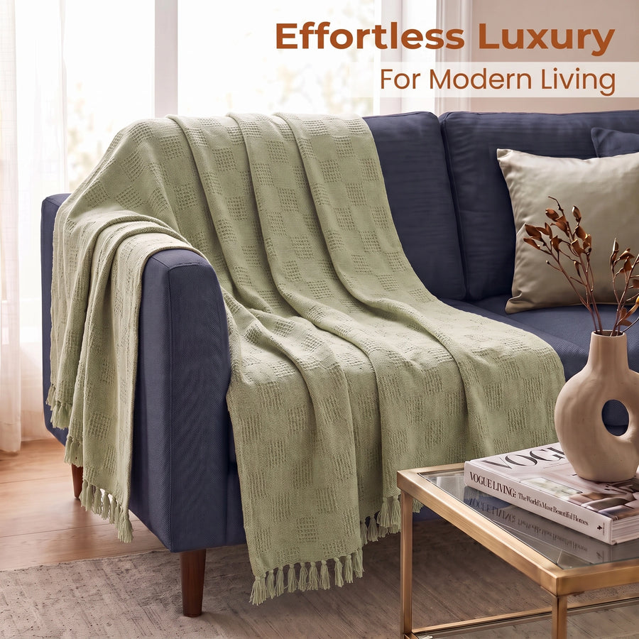 Elaris Sage Weave Throw