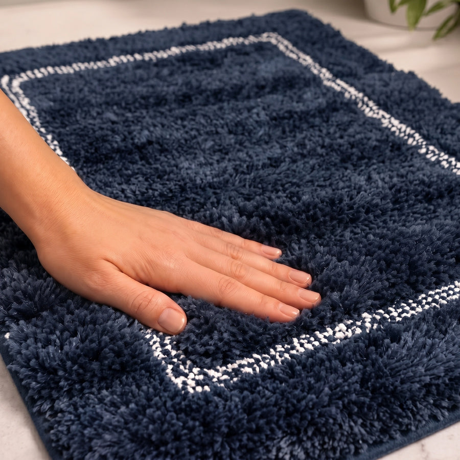 Geometric Border Design Anti Slip Bath Mat, 50 x 80 cm