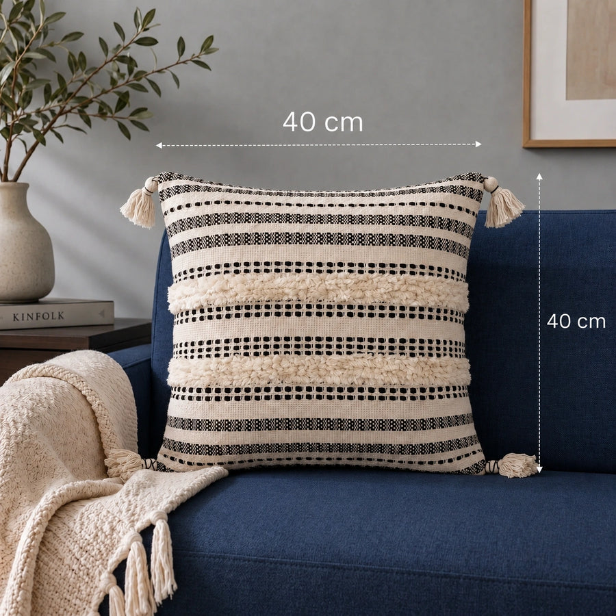 Elaris Grey Multi Stripe Cushion Cover