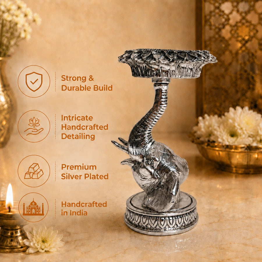 Elaris Elephant Candle Holder Decorative Showpiece