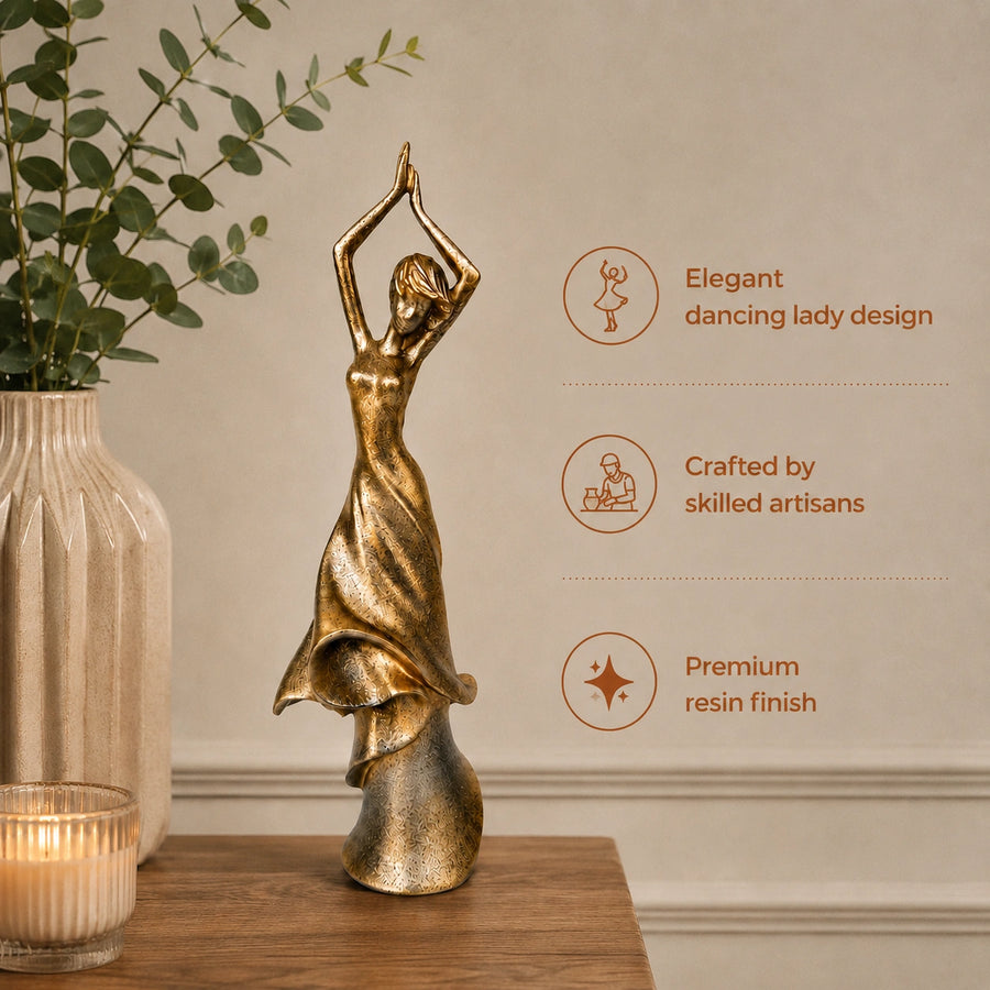 Elaris Dancing Lady Showpiece - Elegant Contemporary Finish