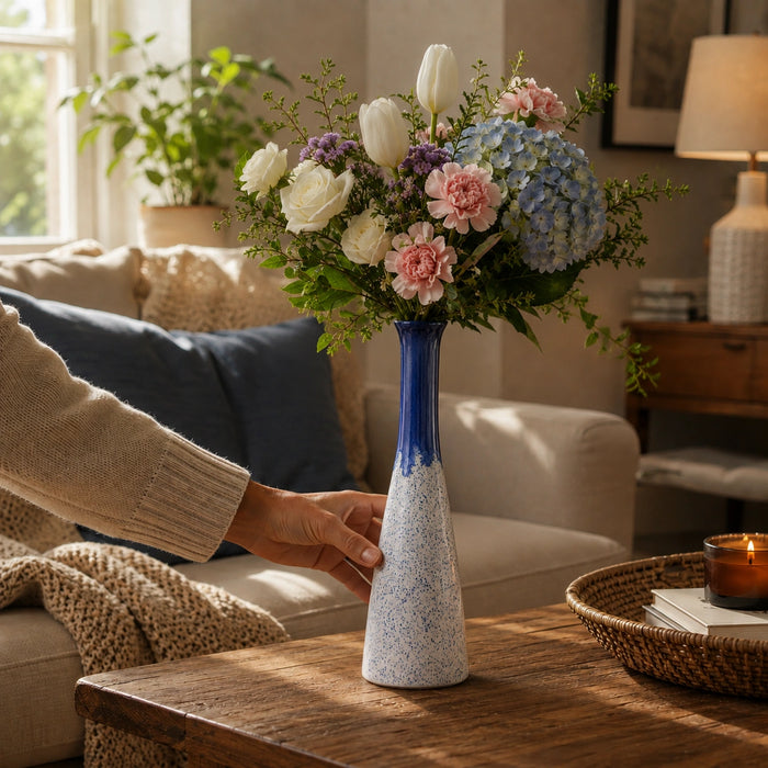 Elaris Cone Bottle Handcrafted Ceramic Vase