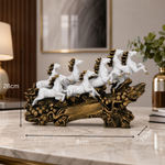 Elaris Seven Running Horses Showpiece - Artistic Equestrian