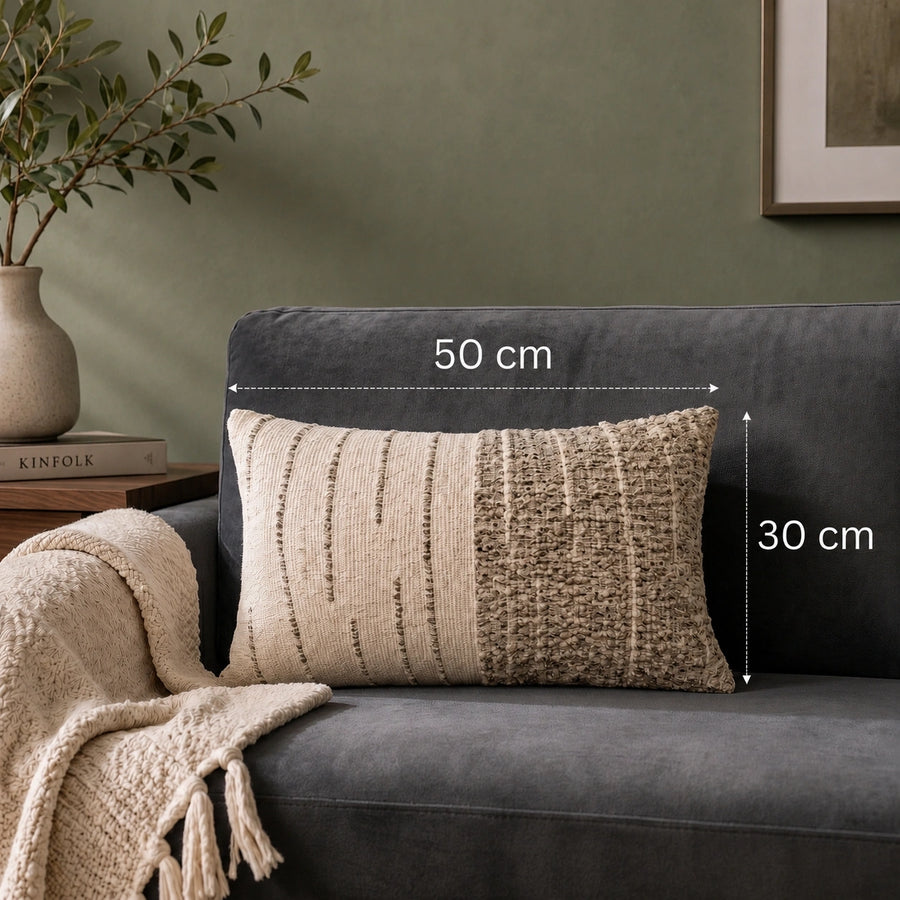 Elaris Half & Half Texture Cushion Cover