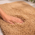 Solid Beige Anti Slip Bath Mat, 50 x 80 cm