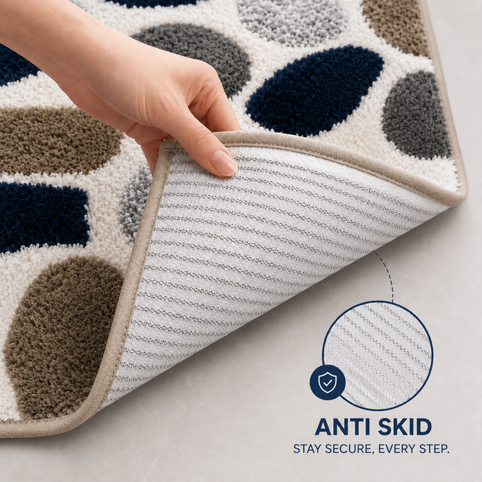 STONIS Soft & Fluffy Mat use as Door Mat/Office/Floor/Bathroom etc. (40x60 cm) Anti-Slip (Pack of 1)