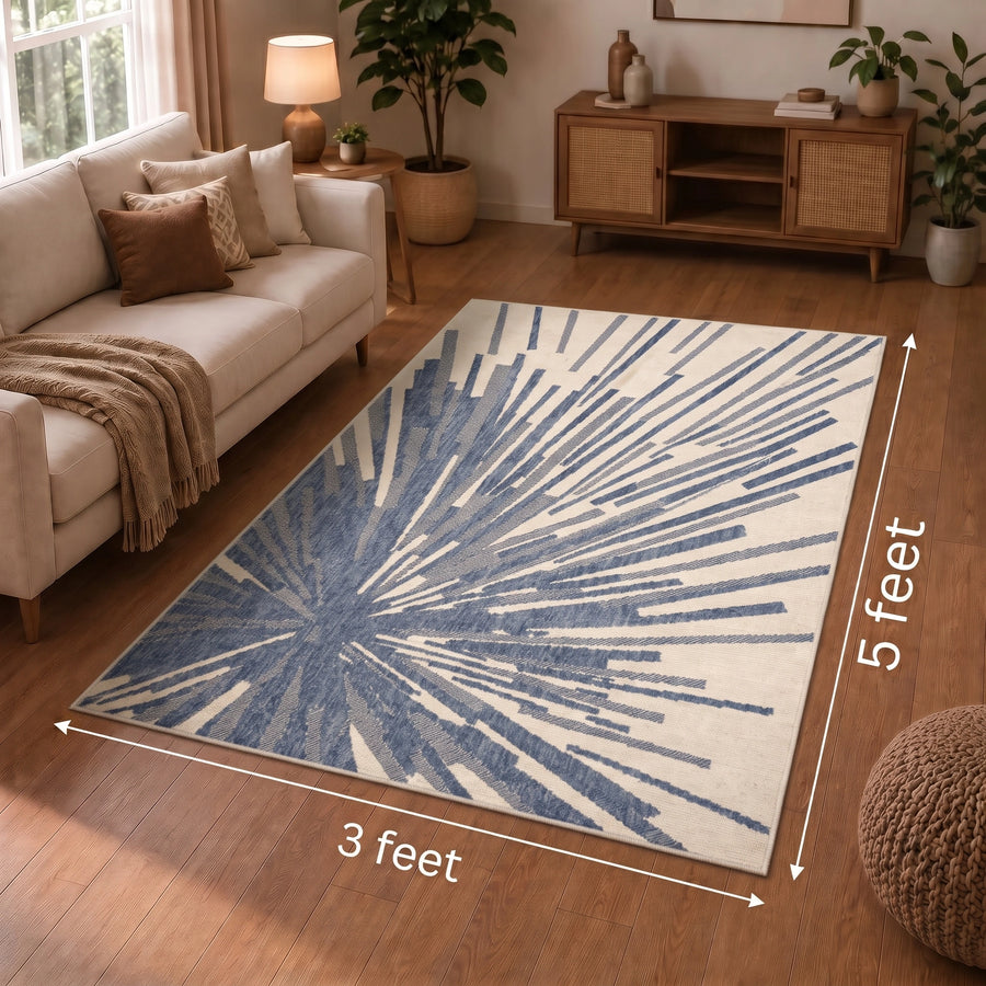 Elaris Indigo Sunburst Carpet