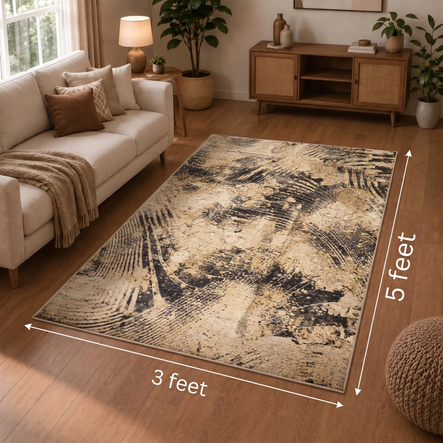 Elaris Beige Rake Texture Carpet