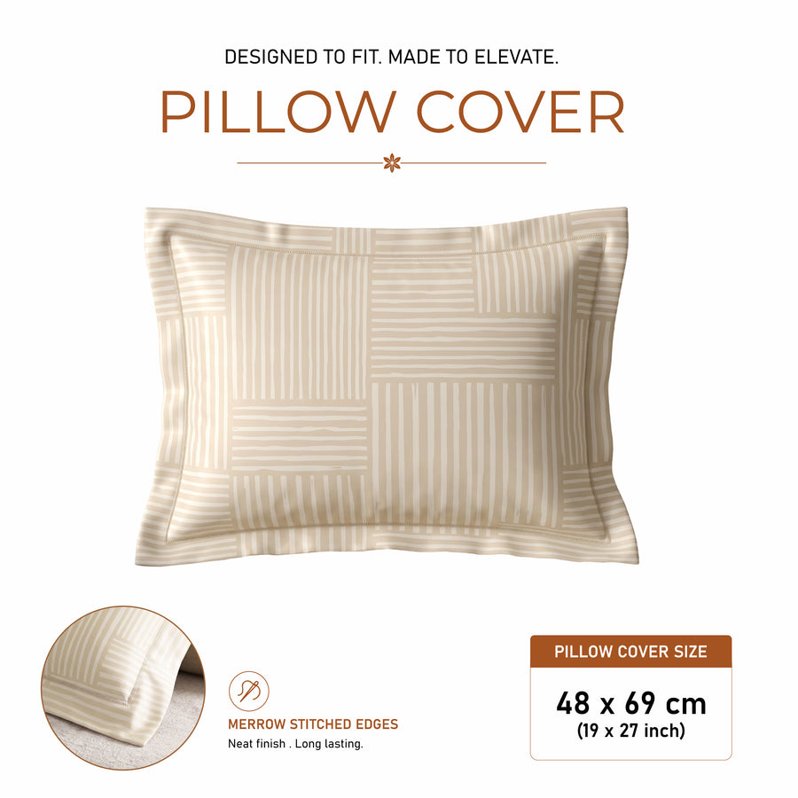 Basketweave Ivory King Flat 100% Cotton Bedsheet Set
