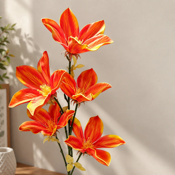 Elaris Everbloom Orange Lily – Single Stem, 80cm | EVA Foam