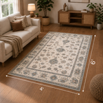 Classic Persian Print Anti-skid Washable Carpet 3x5 ft