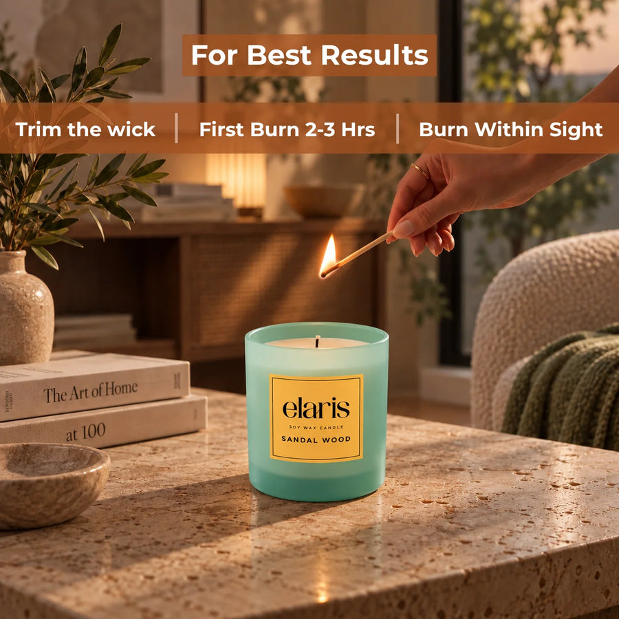 Elaris Sandalwood Scented Candle