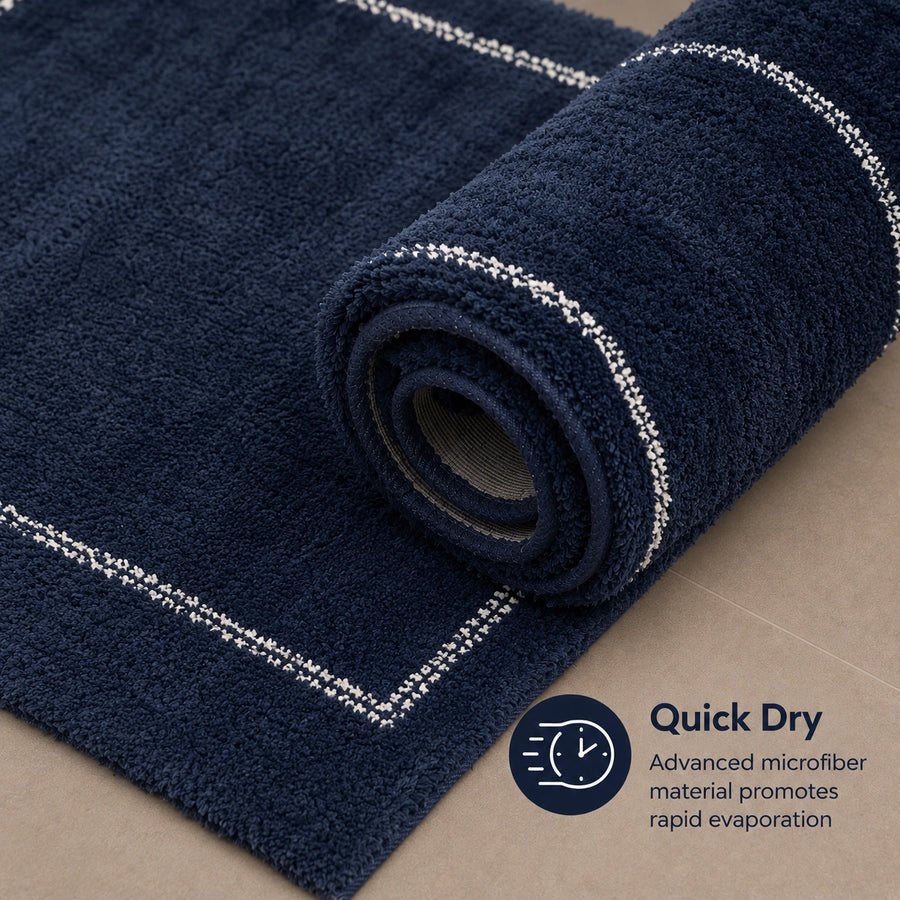 Geometric Border Design Anti Slip Bath Mat, 50 x 80 cm