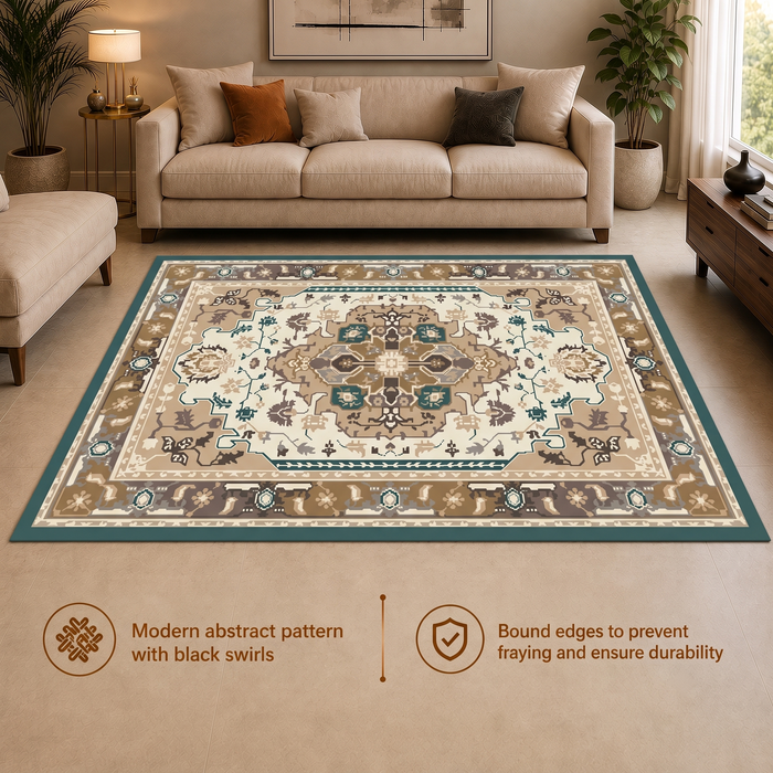 Ivory Heritage Anti-skid Washable Carpet & 2 Runner Set