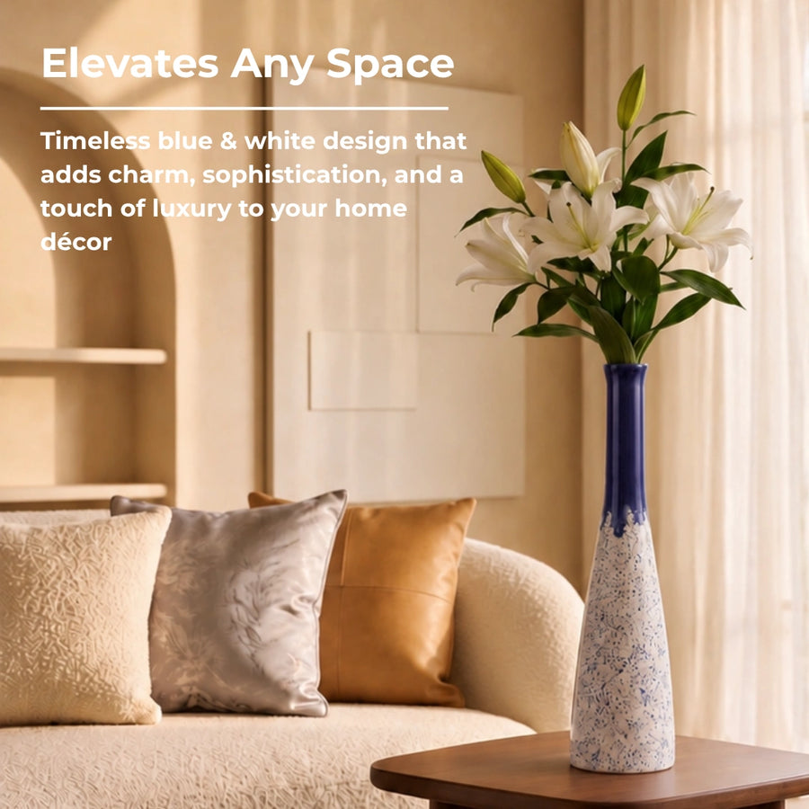 Elaris Cone Bottle Handcrafted Ceramic Vase
