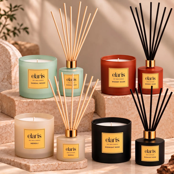 Elaris Neroli Candle & Reed Diffuser Gift Set