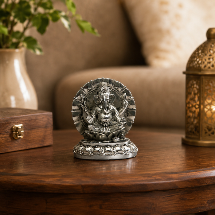Elaris Ganesha Idol with Decorative Arch Showpiece