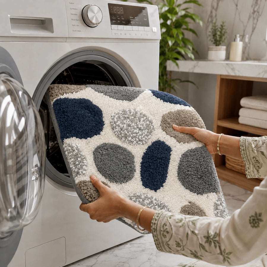 Modern Pebbled Mosaic Anti Slip Bath Mat, 40 x 60 cm