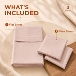 Elaris Solid Caramel King Flat 100% Cotton Bedsheet Set