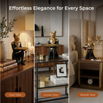 Elaris DecorativeButtler Figurine with  Tray - Black & Gold Showpiece