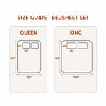 Pearl Ivory Queen Flat 100% Cotton 300 TC Bedsheet Set