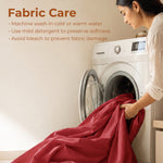 Elaris Solid Maroon Queen Flat 100% Cotton Bedsheet Set